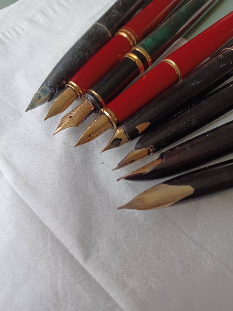 万年筆　14k　など　8本　ジャンク　まとめ　レトロ　刻印あり