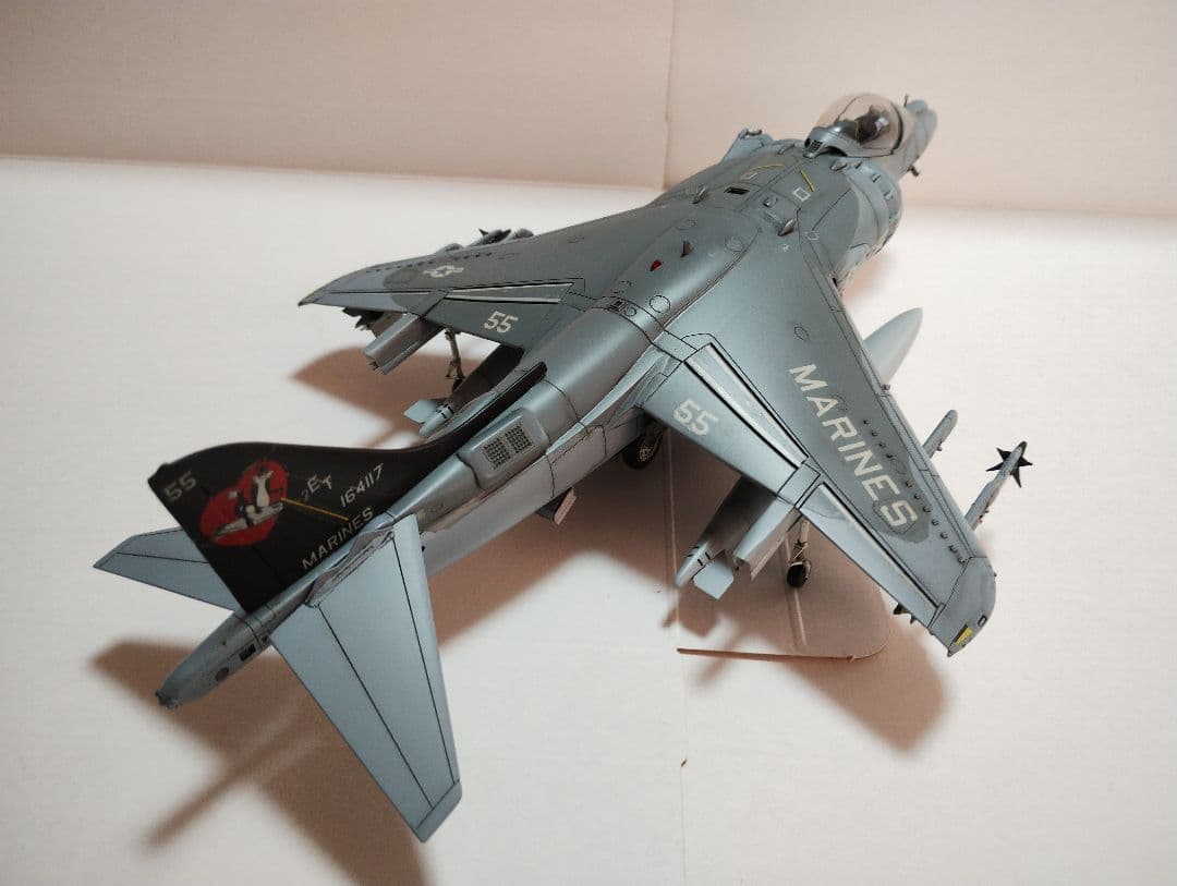 プラモデル完成機　1/48　AV-8BハリアーⅡ「ナイトアタック」