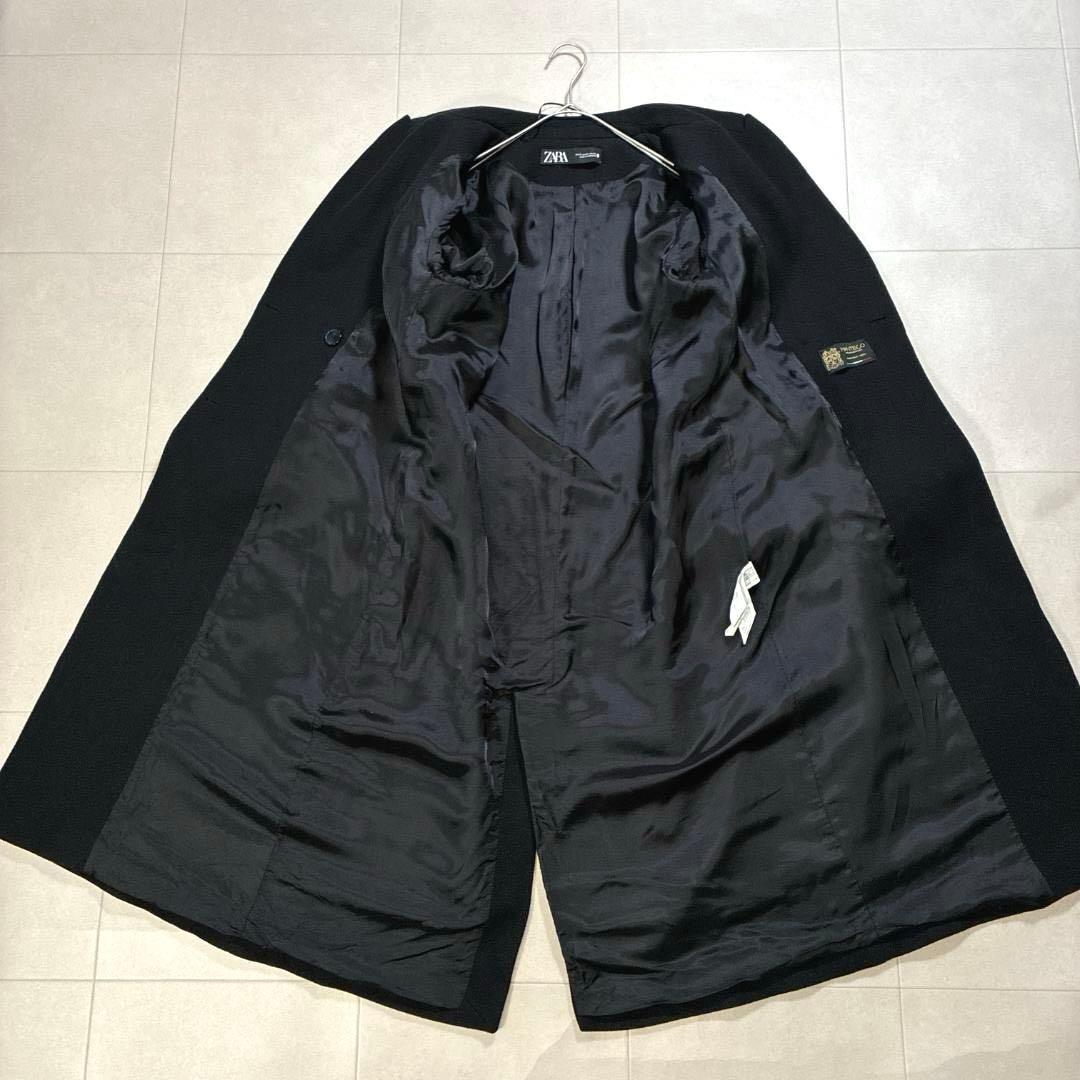 美品 ZARA×MANTECO♡ウール混 ダブルチェスターコート 黒 L相当