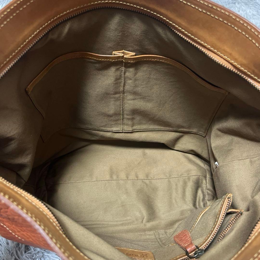 genten ゲンテン レザー ショルダーバッグ 2WAYバッグ ブラウン