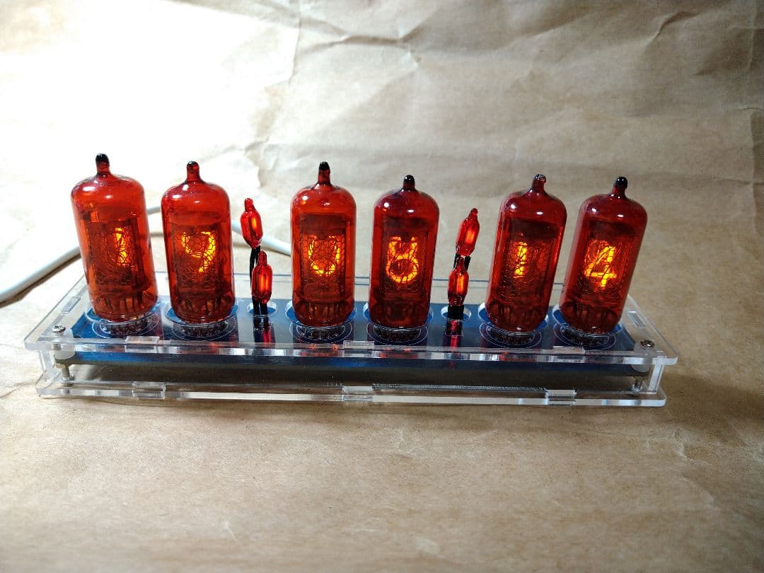 坂*呂様 ニキシー管時計 Z573、574混在 6球 完成品 ケース入り