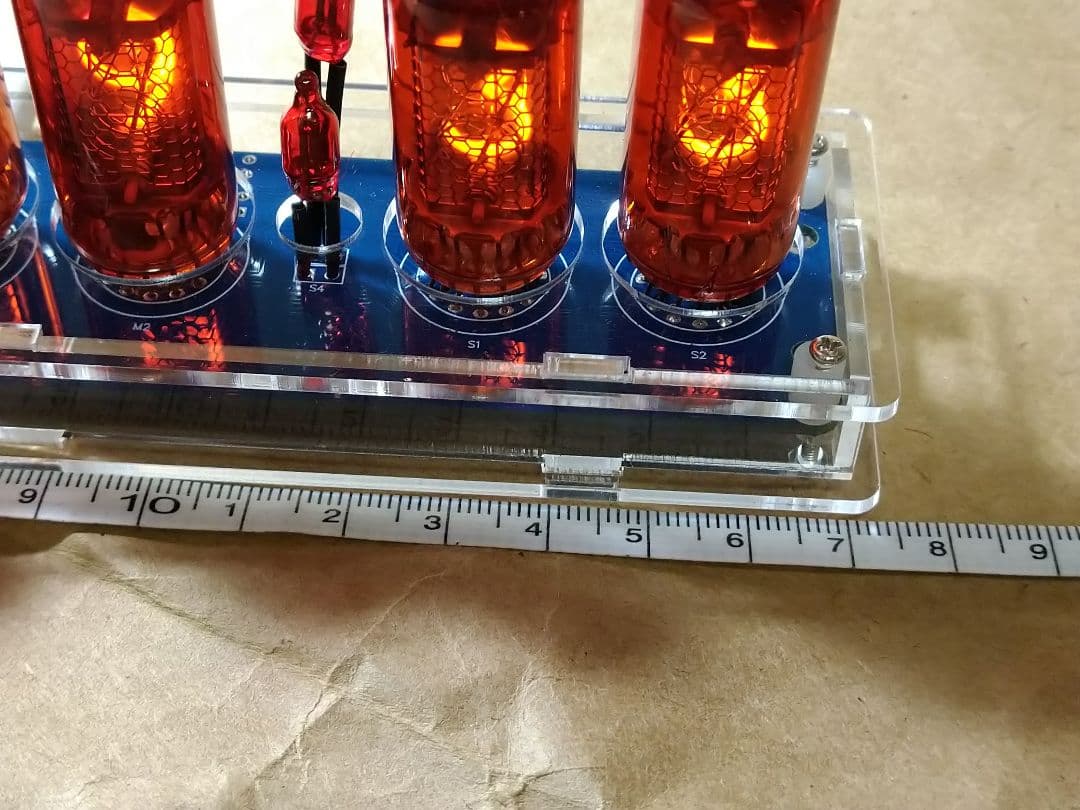 坂*呂様 ニキシー管時計 Z573、574混在 6球 完成品 ケース入り