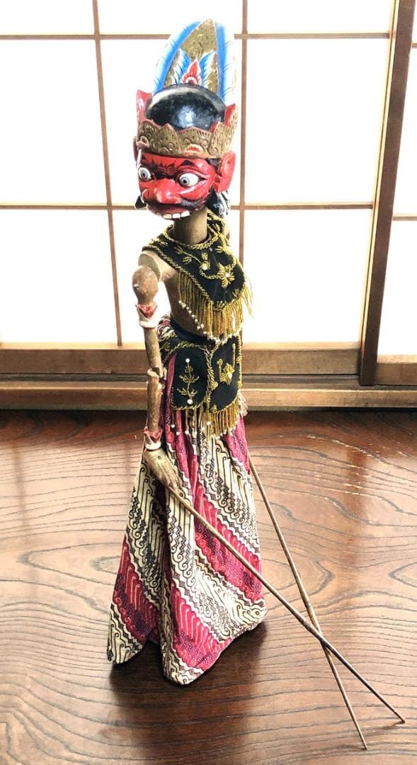 【 ドゥルユドノ（Duryudana）】 アンティーク木偶人形　ワヤン・ゴレ