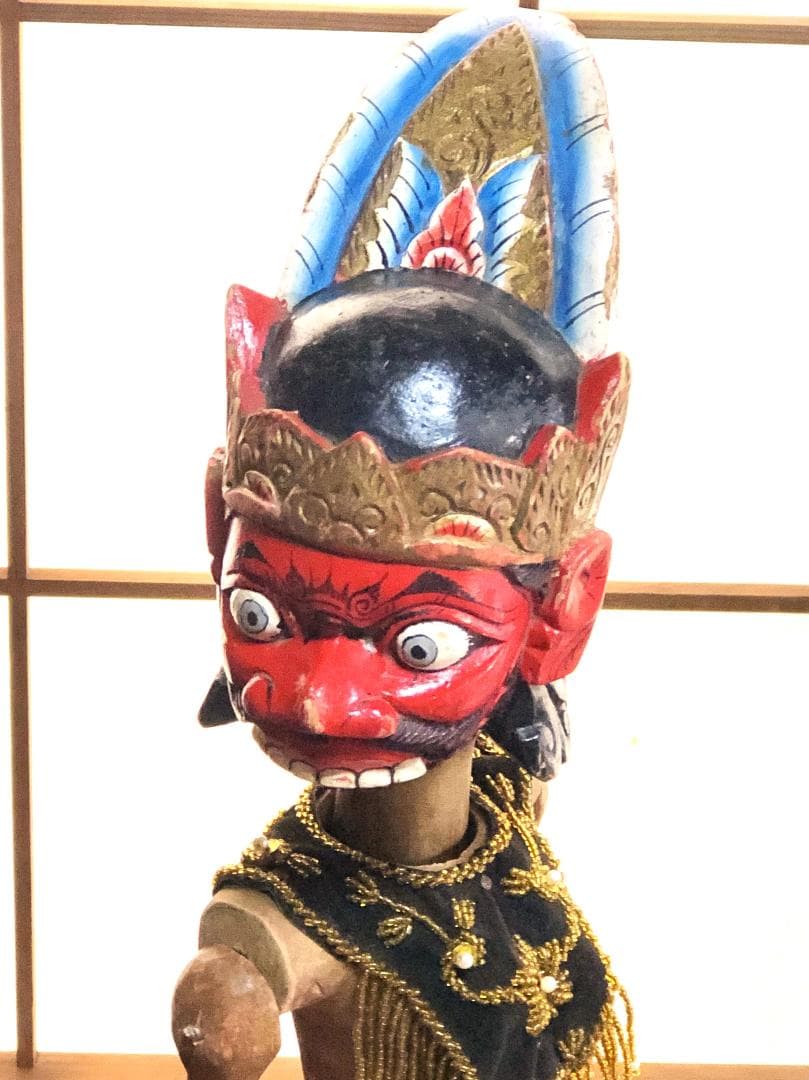 【 ドゥルユドノ（Duryudana）】 アンティーク木偶人形　ワヤン・ゴレ