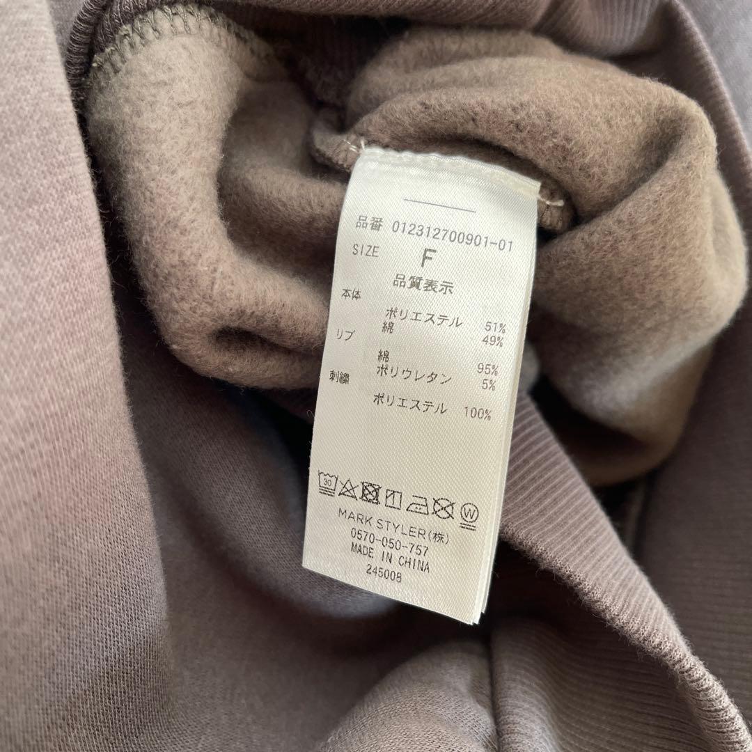 【MURUA】パーカーコラボルセラフィム　裏起毛　ルーズ フーディースウェットF