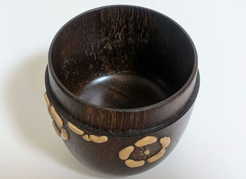 『茂利漆』茶器　光宣作　棗　茶道具　茶入　漆芸　浮彫　花梅表千家裏千家千利休