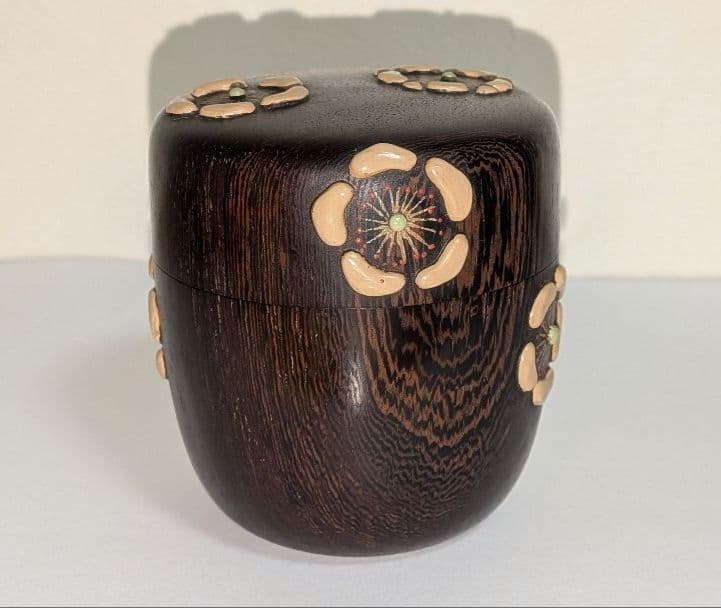 『茂利漆』茶器　光宣作　棗　茶道具　茶入　漆芸　浮彫　花梅表千家裏千家千利休