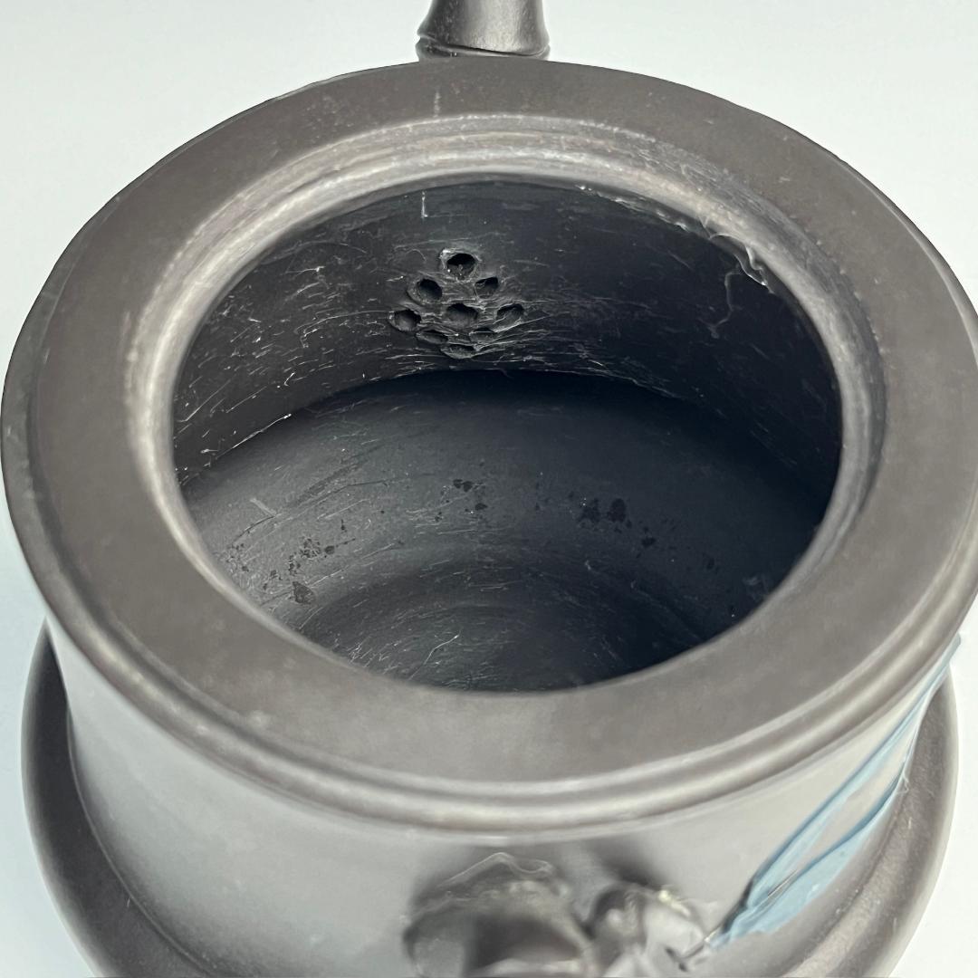 竹紫砂急須 茶道具 宜興 天青 黒 紫砂壷 朱泥 茶壺 急須 煎茶道具 764