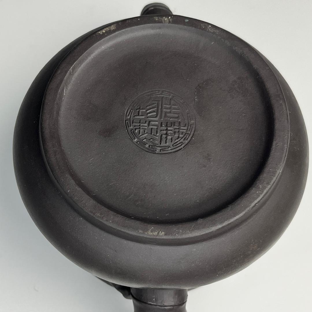 竹紫砂急須 茶道具 宜興 天青 黒 紫砂壷 朱泥 茶壺 急須 煎茶道具 764