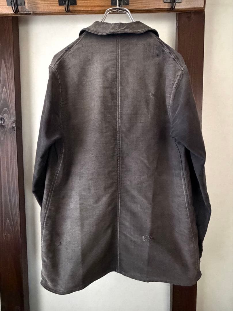 40s ブラックモールスキンジャケット Le Mont St Michel