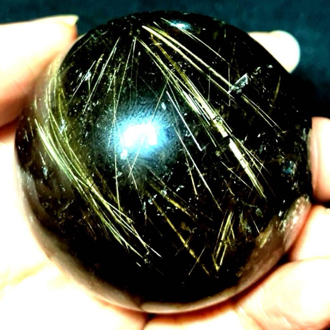 48mm ゴールドルチルクォーツ　金針水晶　パワーストーン