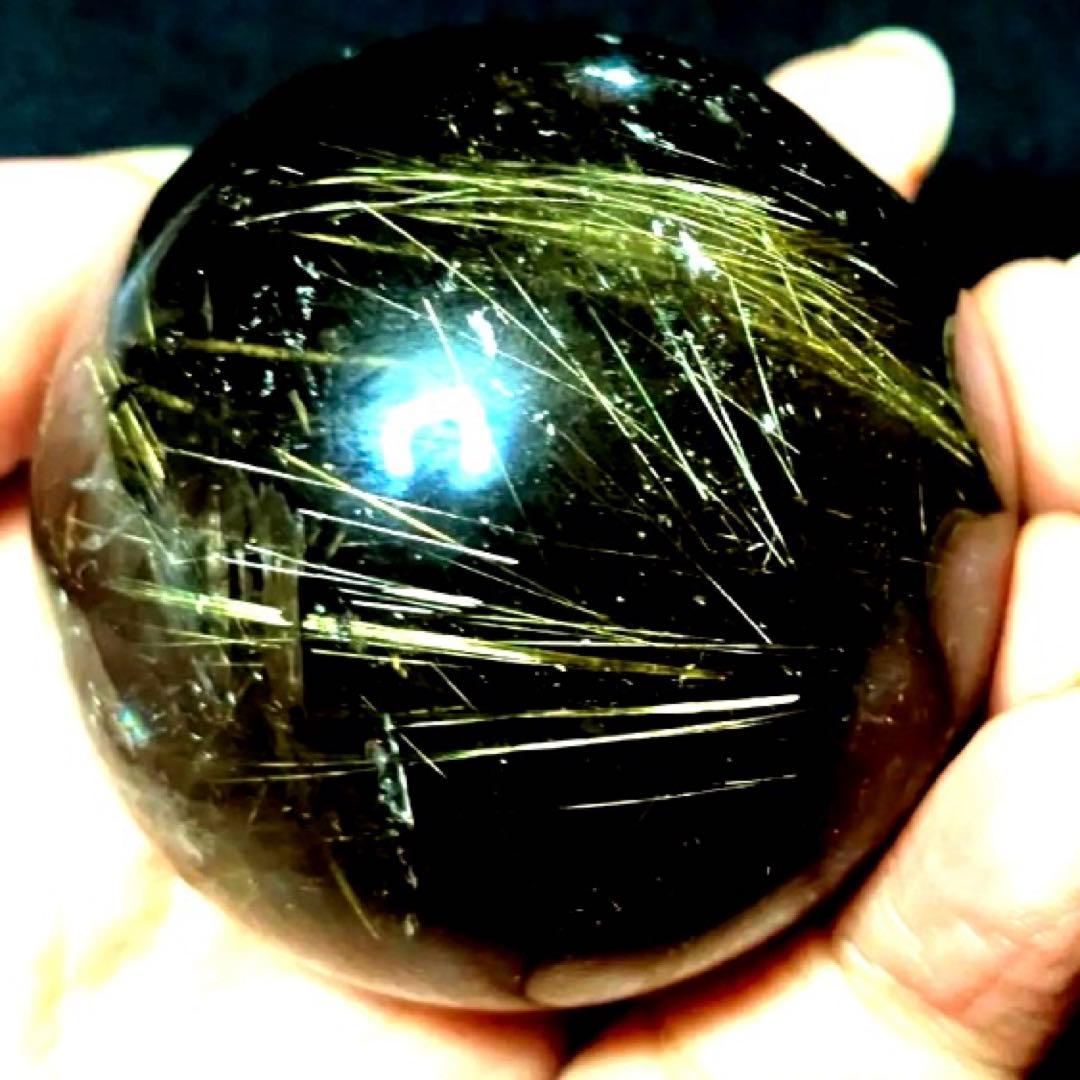 48mm ゴールドルチルクォーツ　金針水晶　パワーストーン