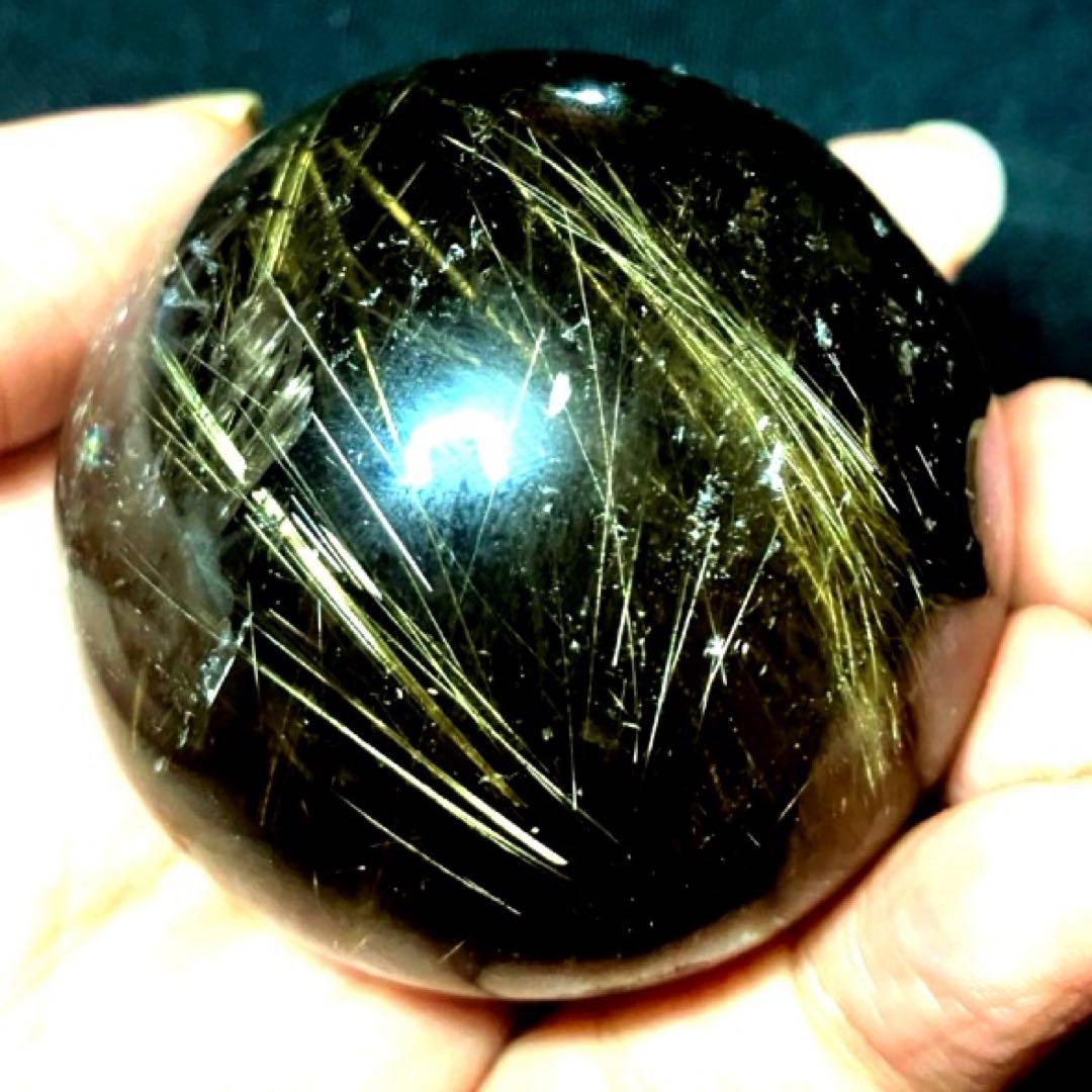 48mm ゴールドルチルクォーツ　金針水晶　パワーストーン