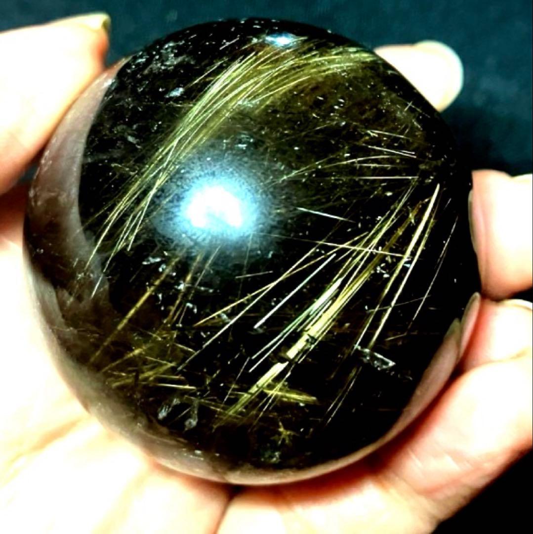 48mm ゴールドルチルクォーツ　金針水晶　パワーストーン