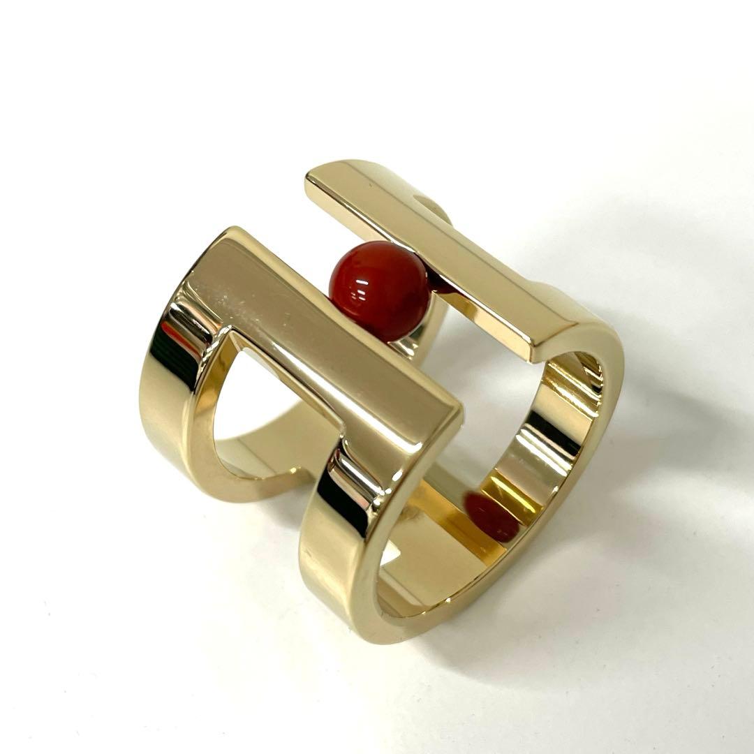 【TK】HERMES エルメス ペルレ GP スカーフリング ゴールド