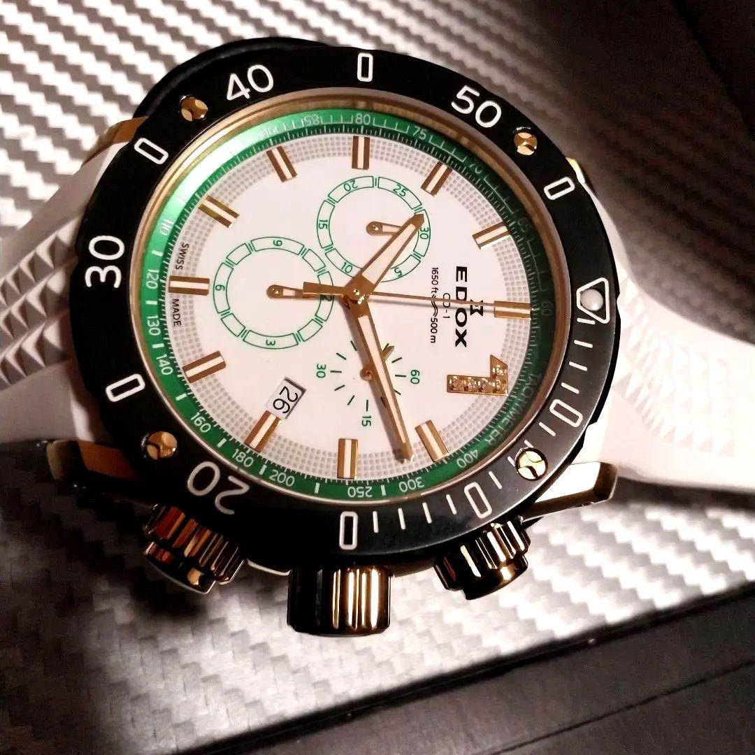 EDOX■限定300■ダイヤ■現行モデル■500M防水