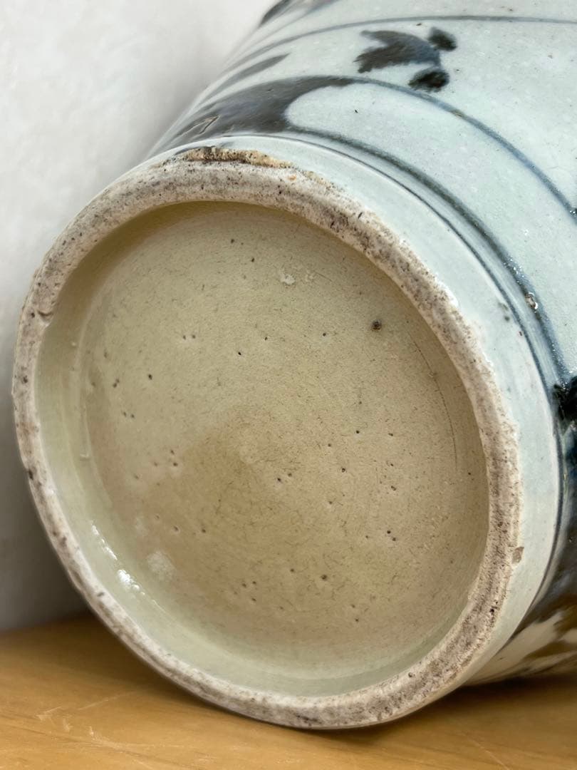 朝鮮李朝高麗青花りんご紋壷　古美術　唐物コレクション韓国骨董アンティーク江戸青磁