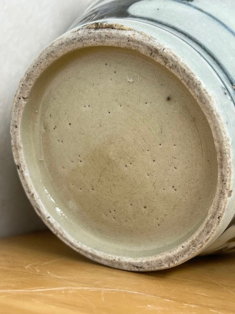 朝鮮李朝高麗青花りんご紋壷　古美術　唐物コレクション韓国骨董アンティーク江戸青磁