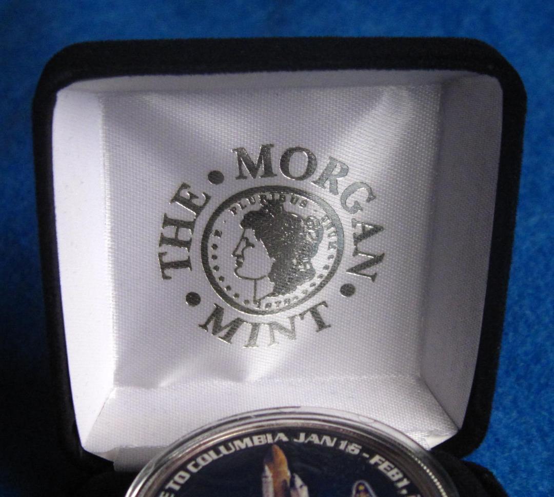 ２００３年　カラー　アメリカンシルバーイーグル　１オンス１ドル銀貨　コロンビア号