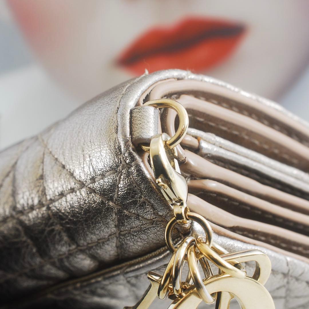 美品＊Lady Dior＊ディオール＊ロータスウォレット＊カナージュ＊三つ折り