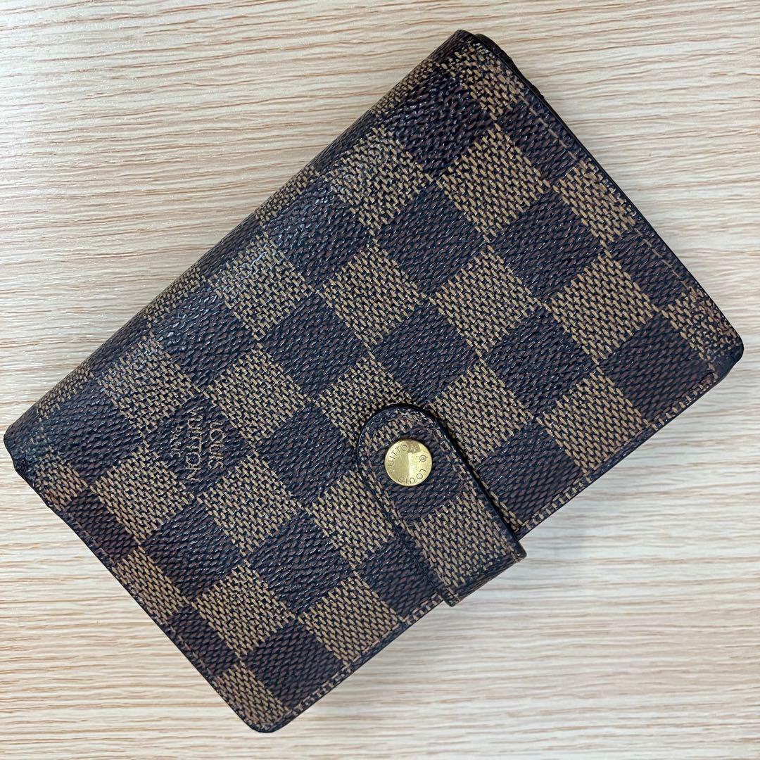 《美品》 ルイヴィトン ダミエ ポルトモネ ビエ ヴィエノワ がま口 財布
