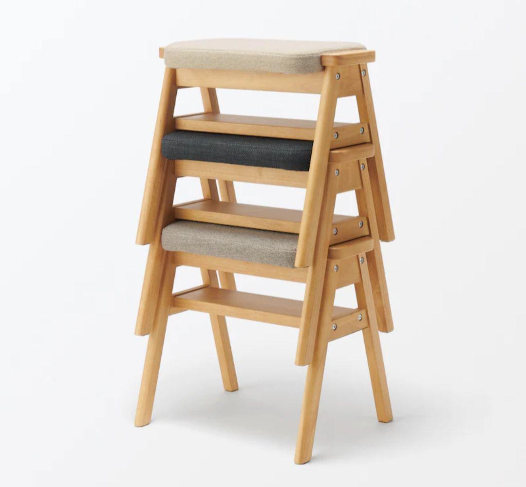 m*︎様 無印良品　スタッキングスツール　マスタード　新品未使用品　未開封