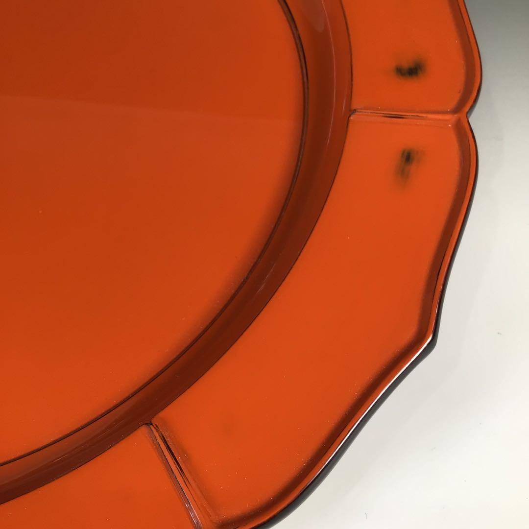 Ｍ４２４　輪花盆　『塗師　岡田表寛作』『表千家　堀内宗完　書付』　共箱　菓子器