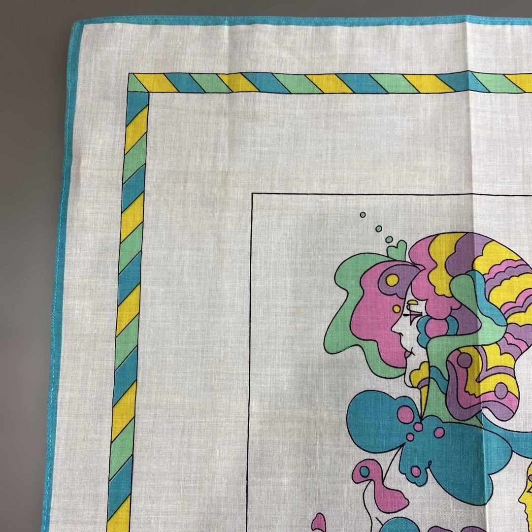 ヴィンテージ ピーター・マックス ビンテージ・ハンカチ 1970年代