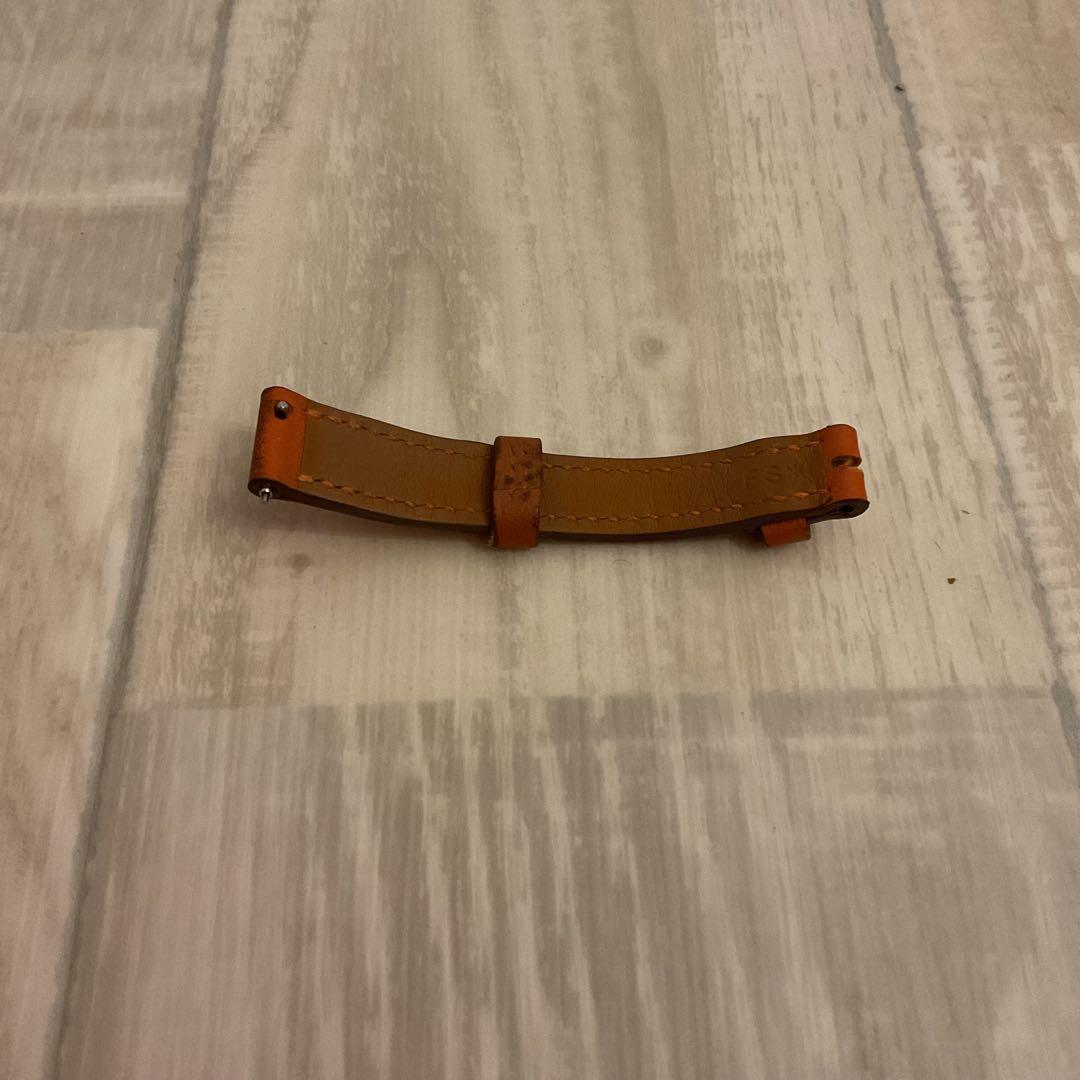 エルメス　Hウォッチミニ　レザーベルト　ドゥブルトゥール　オレンジ