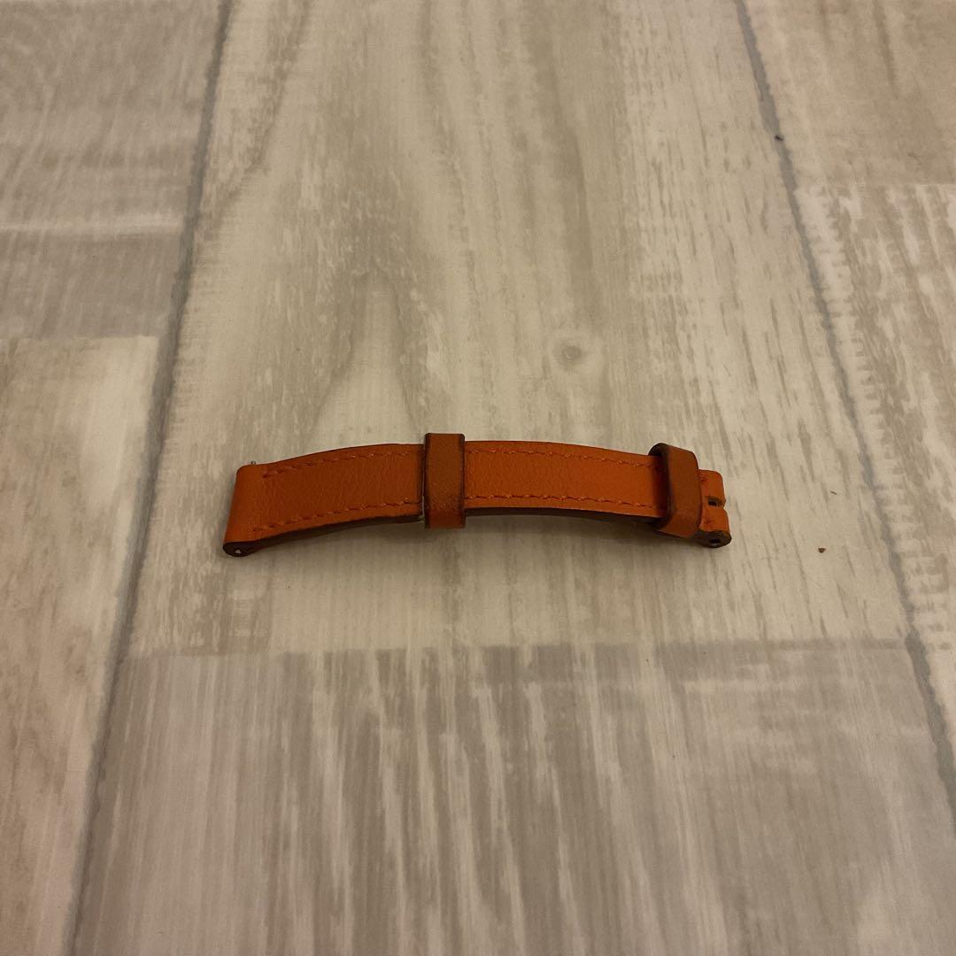エルメス　Hウォッチミニ　レザーベルト　ドゥブルトゥール　オレンジ