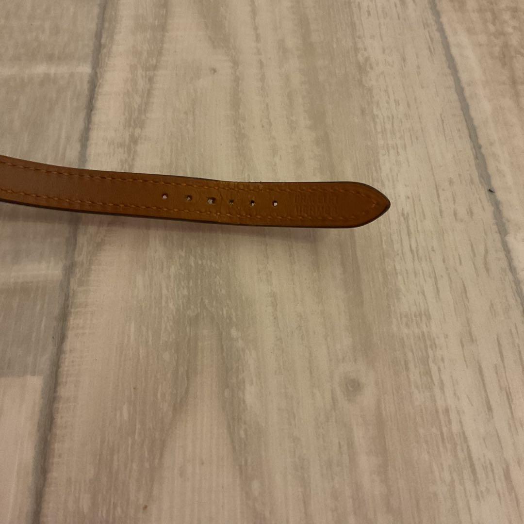エルメス　Hウォッチミニ　レザーベルト　ドゥブルトゥール　オレンジ