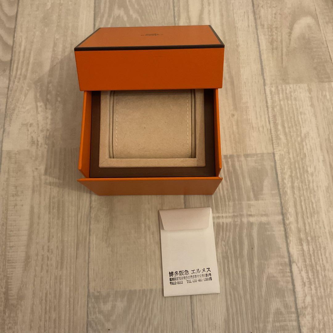 エルメス　Hウォッチミニ　レザーベルト　ドゥブルトゥール　オレンジ
