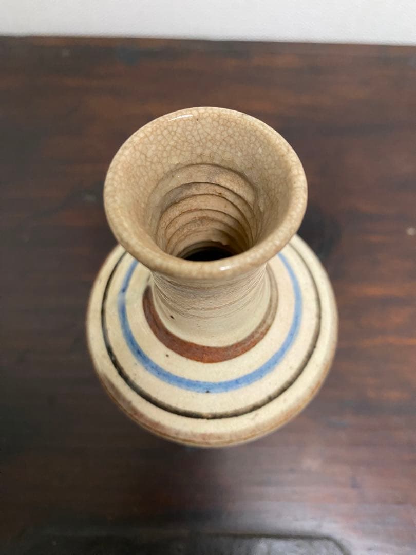 瀬戸輪線文徳利　麦藁