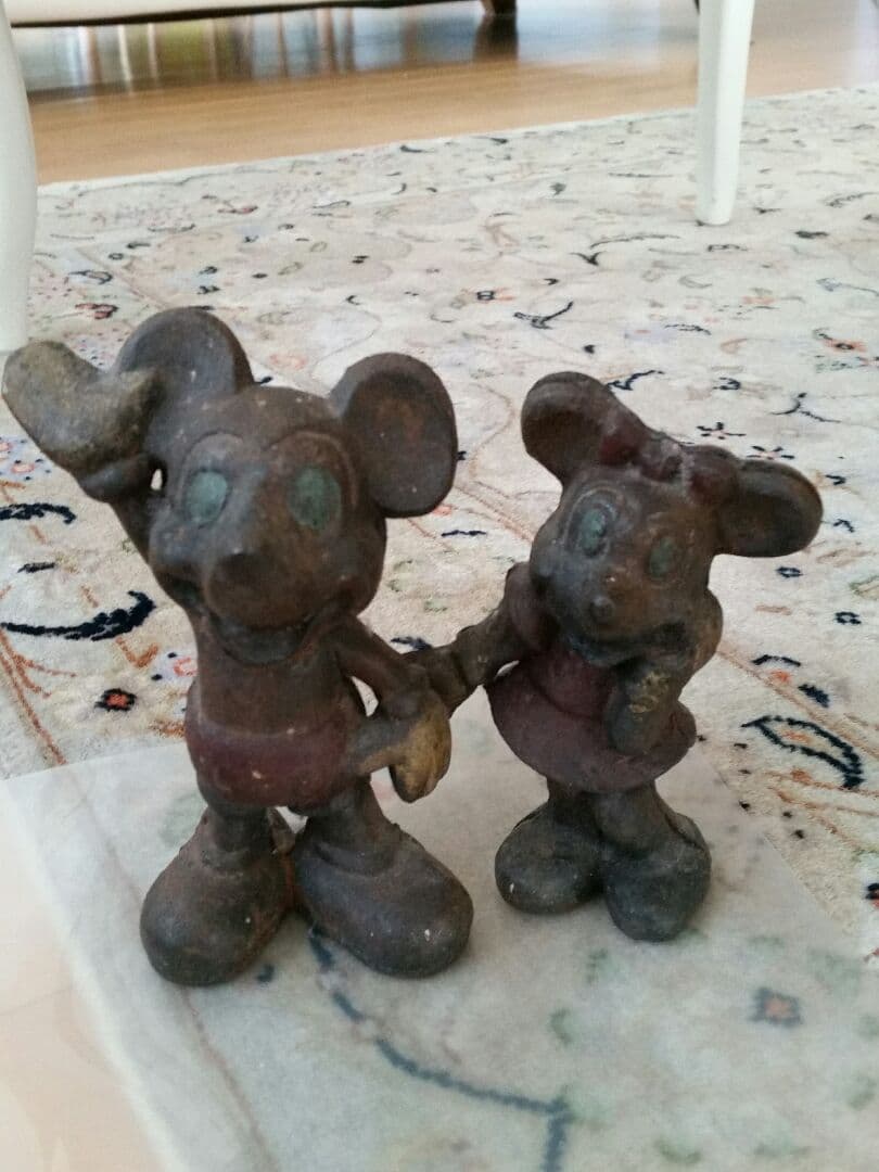 ミッキーマウス ミニーマウス鉄製貯金箱セット ディズニーヴィンテージコレクション