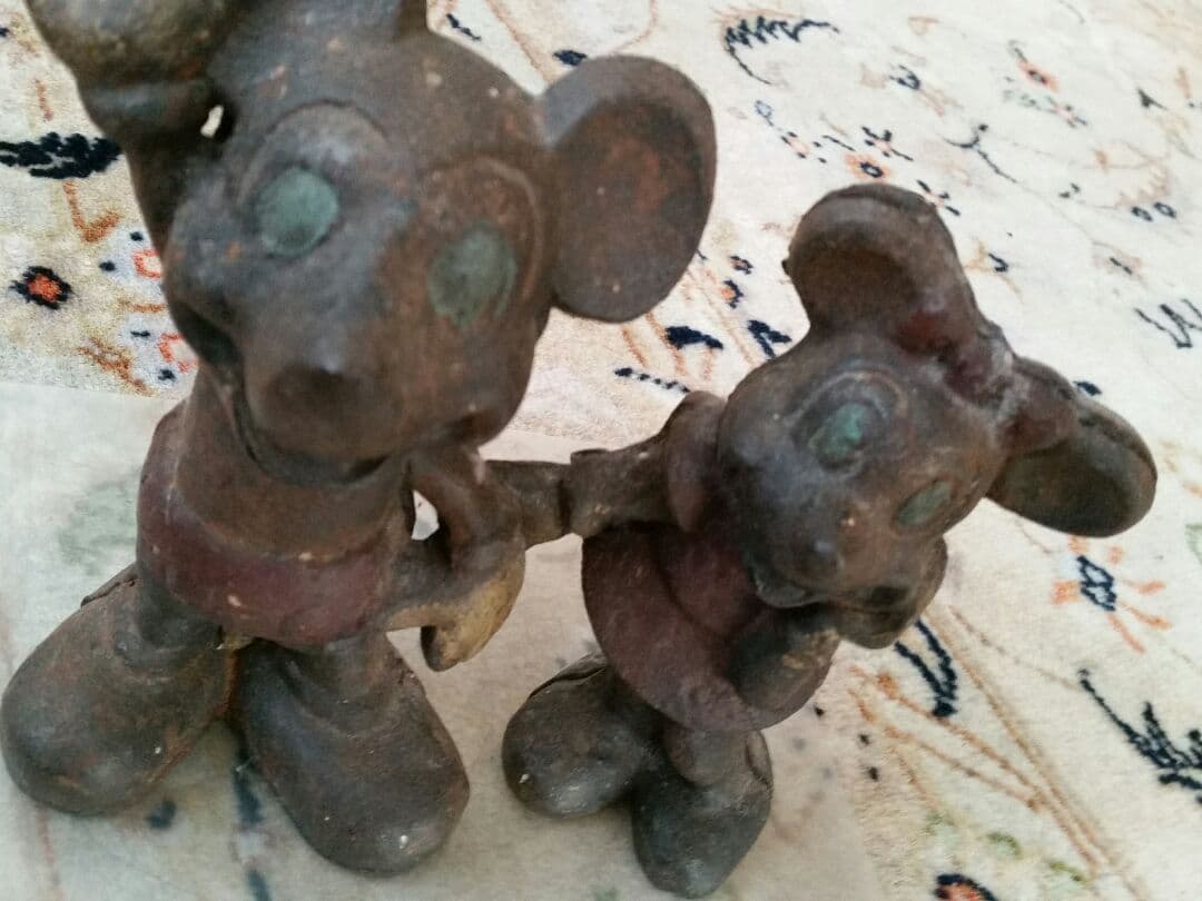 ミッキーマウス ミニーマウス鉄製貯金箱セット ディズニーヴィンテージコレクション