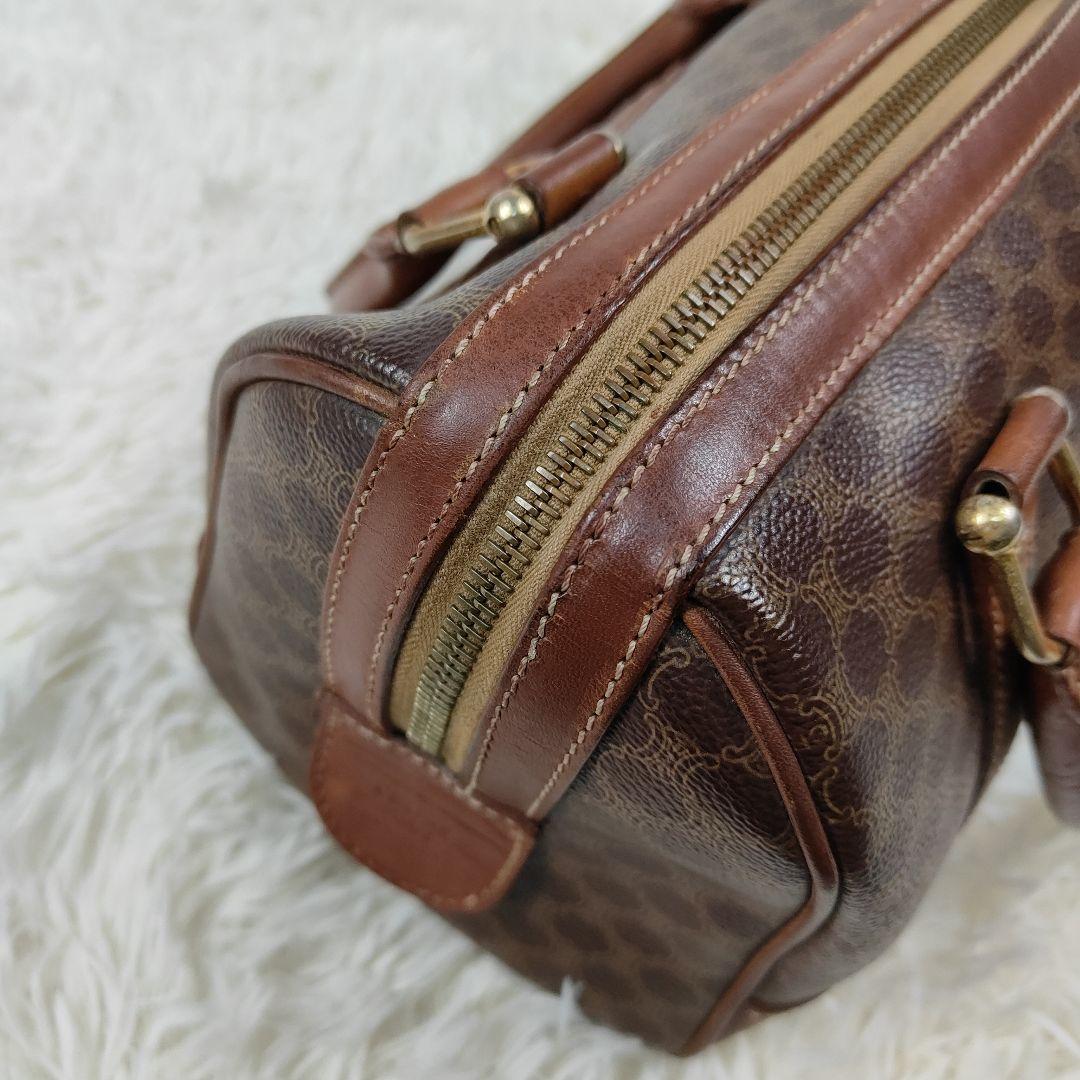 CELINE　ミニボストン　マカダム トリオンフ 2way　PVC　レザー