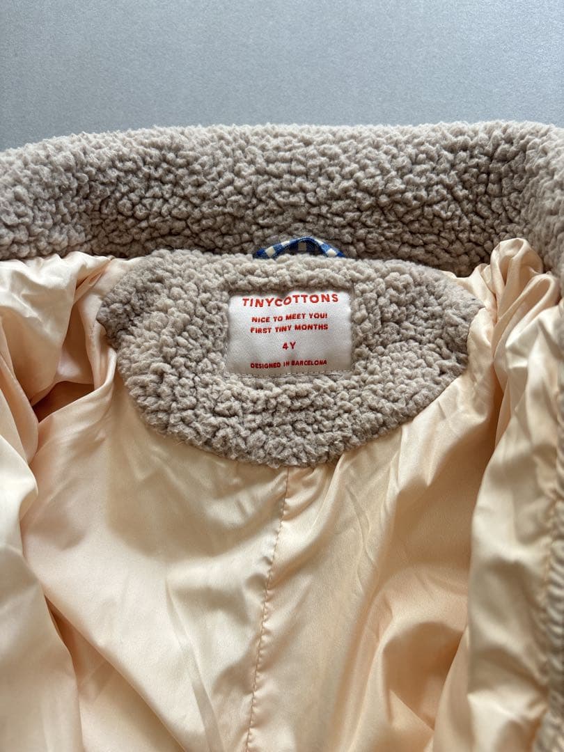 tinycottons VICHY PADDED OVERALL　4y