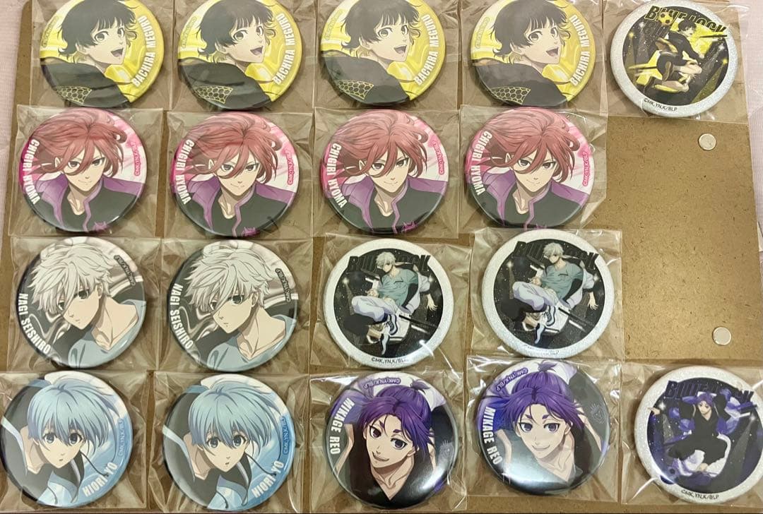 ブルーロック ナイトサッカー 缶バッジ 凪 玲王 千切 氷織 蜂楽 18個セット
