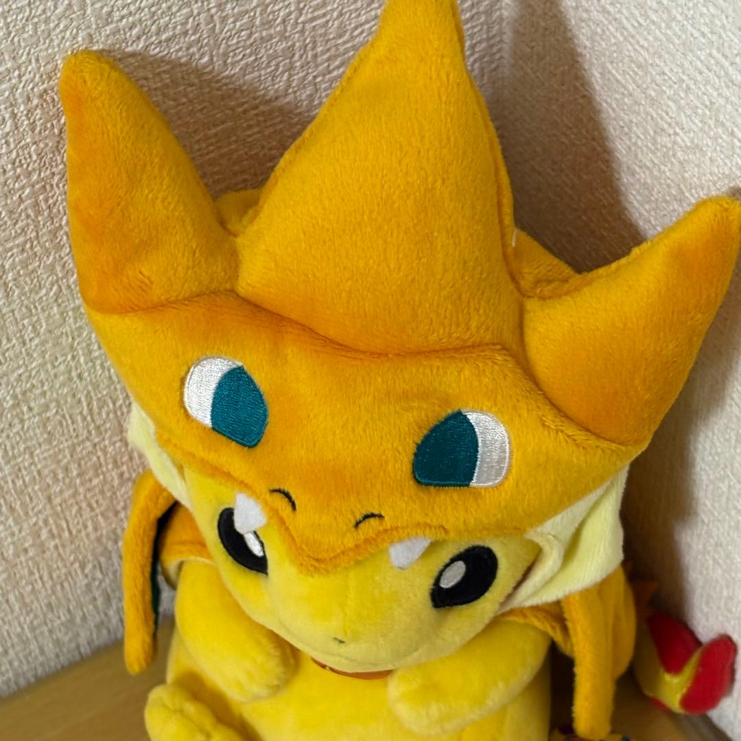 ポケモンセンター メガトウキョー限定 リザードンポンチョ ピカチュウ ぬいぐるみ