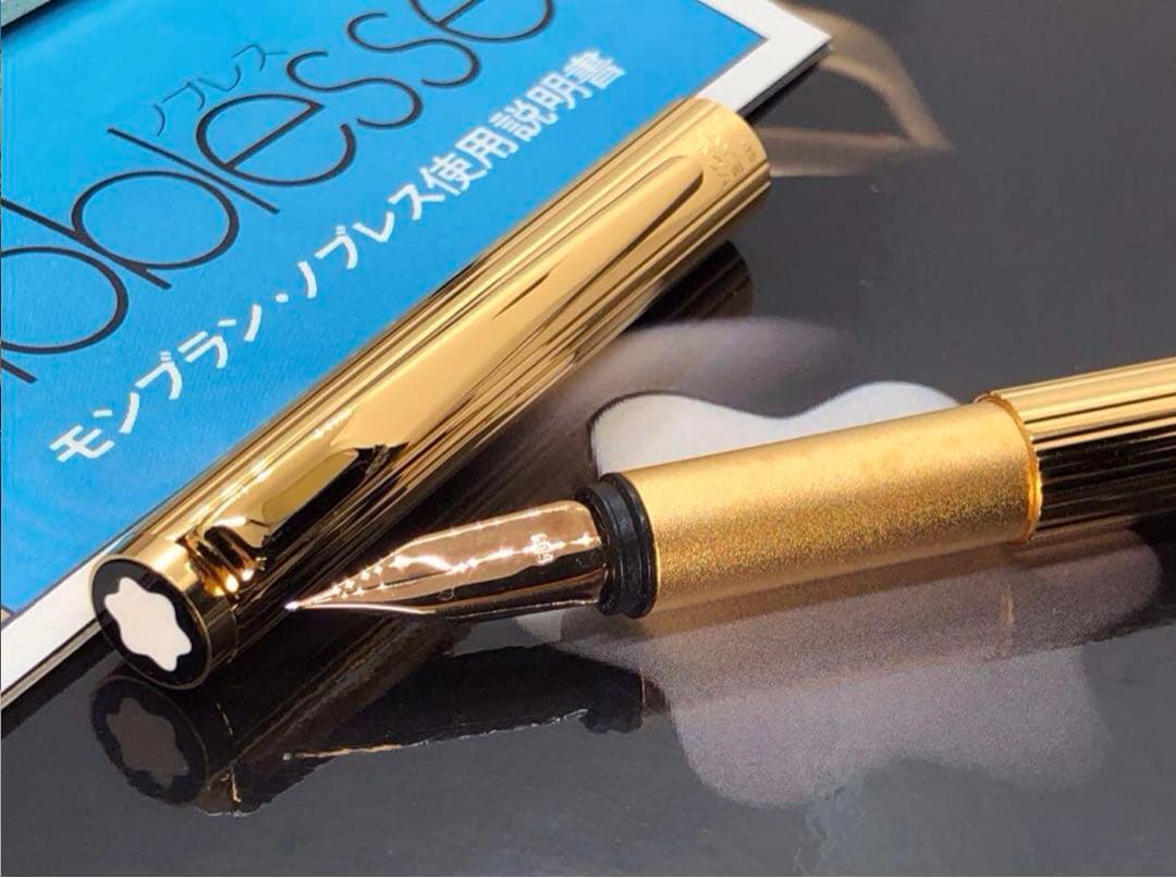 モンブラン　万年筆　★金運を呼ぶ総金張り価値の高い逸品！★ノブレスNo1147