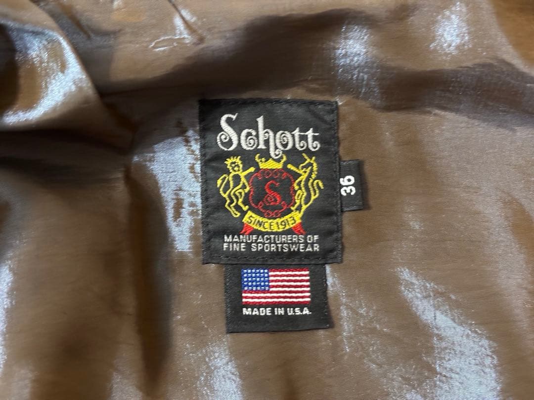 schott シングルレザーライダースジャケット