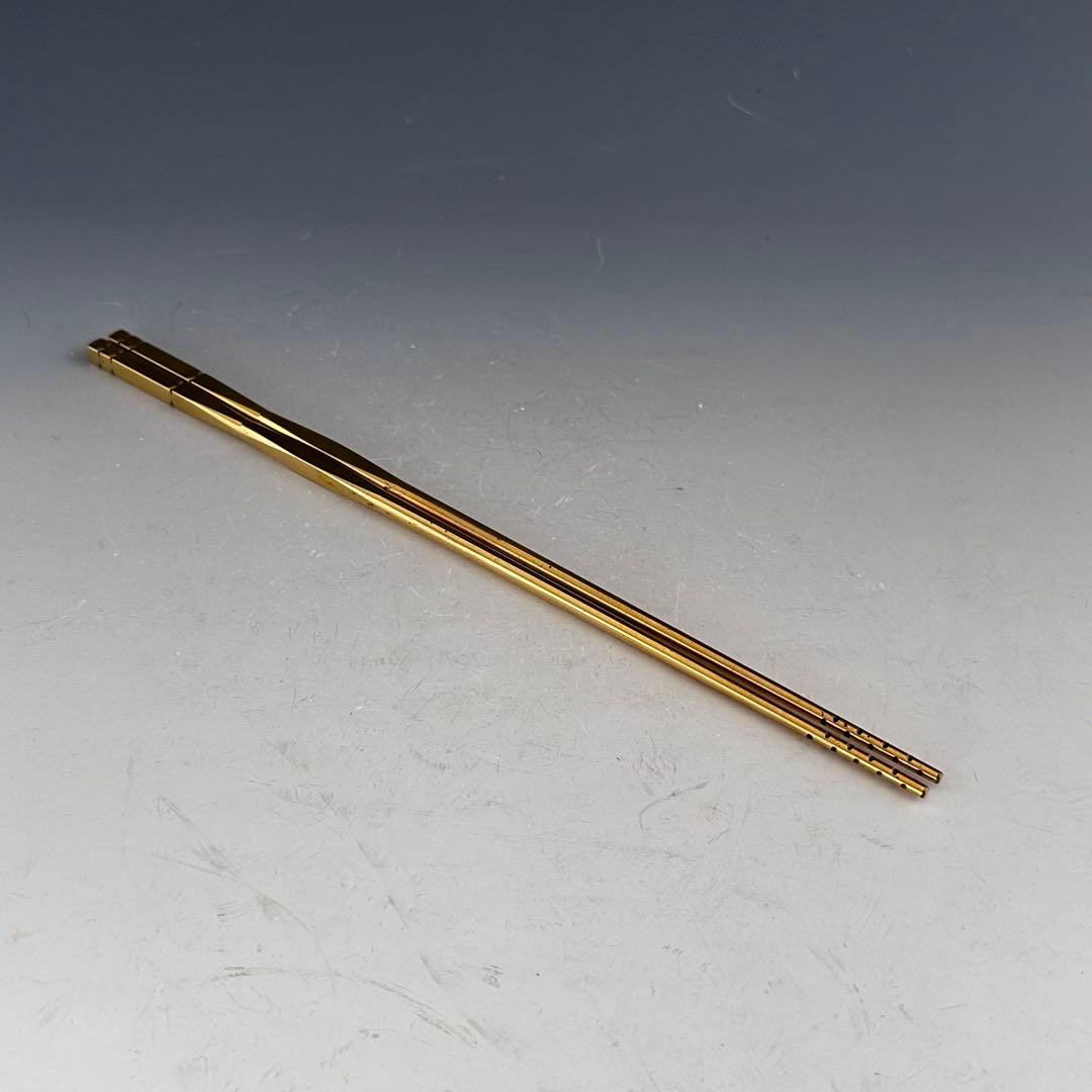 茶道具　唐銅　瓢頭　角　飾火箸　佐藤旺光　共箱　山形　釜師　工芸　稽古　台子