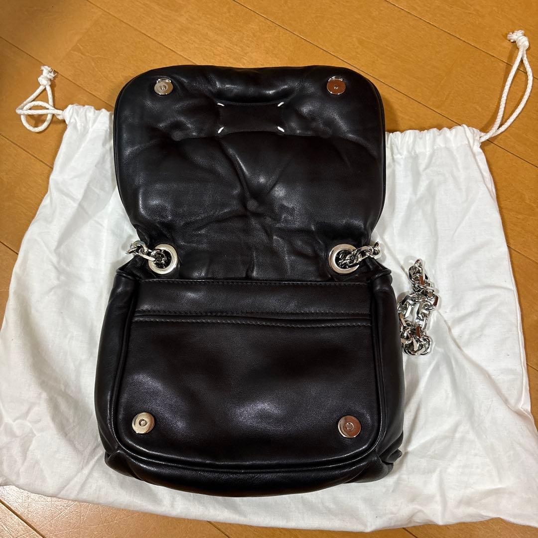 Maison Margiela ブラックレザーショルダーバッグ