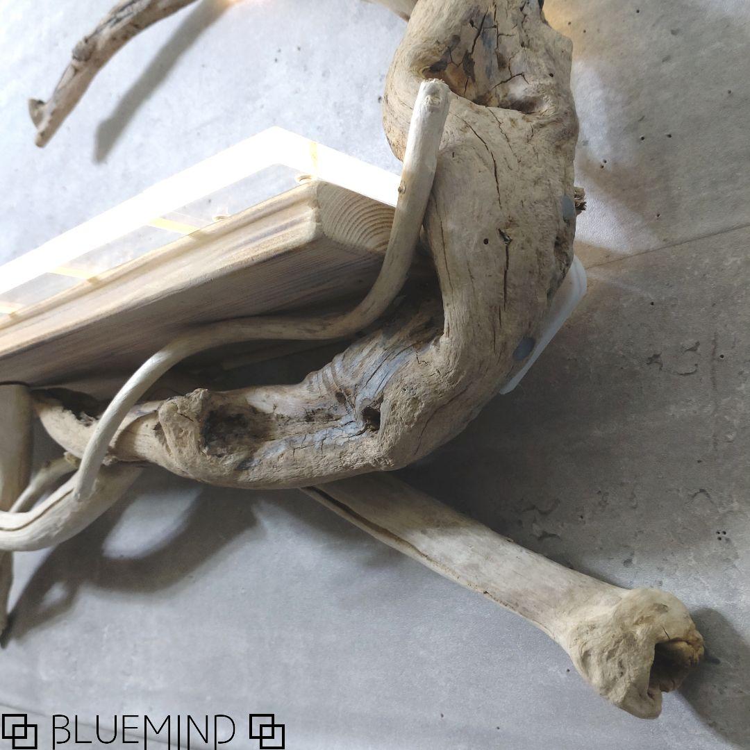 No.1185 アクリルが超キレイな流木ウォールシェルフ 流木インテリア