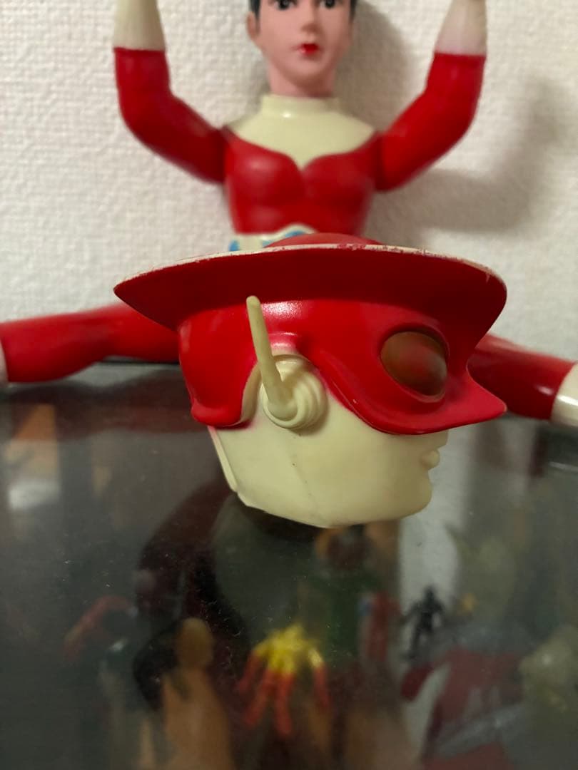 当時物　ブルマァク　レッドマン　面取れソフビ