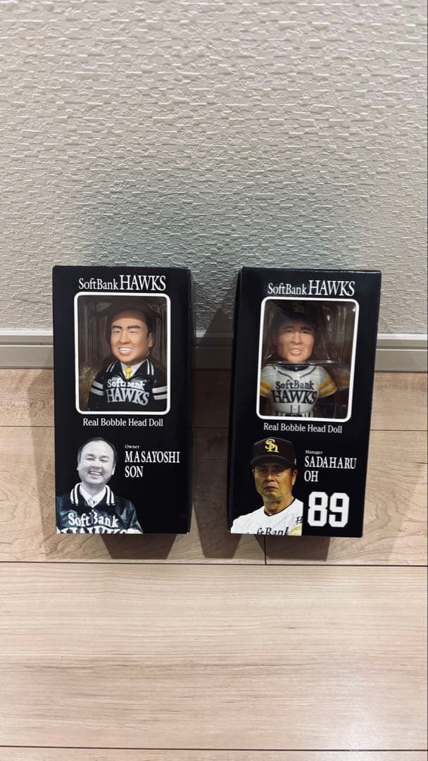 SoftBankHAWKS リアルボブルヘッド　王貞治マネージャー孫正義オーナー