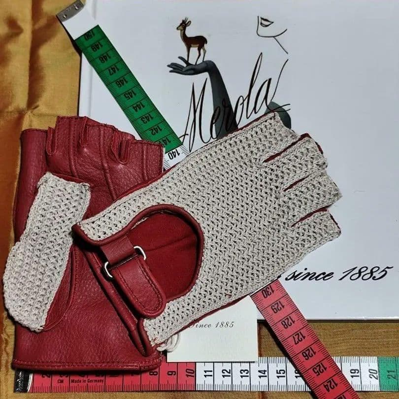 メローラ ディア指貫 ロッソ赤 メッシュ ドライビンググローブ フェラーリ別注元