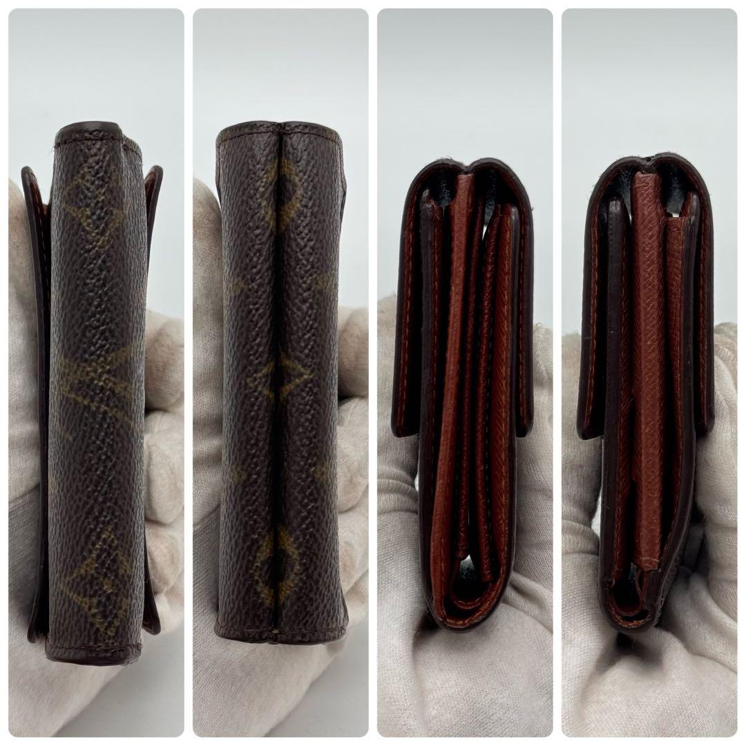 【極美品】ルイヴィトン　モノグラム　ポルトフォイユ　エリーズ　折り財布　Wホック