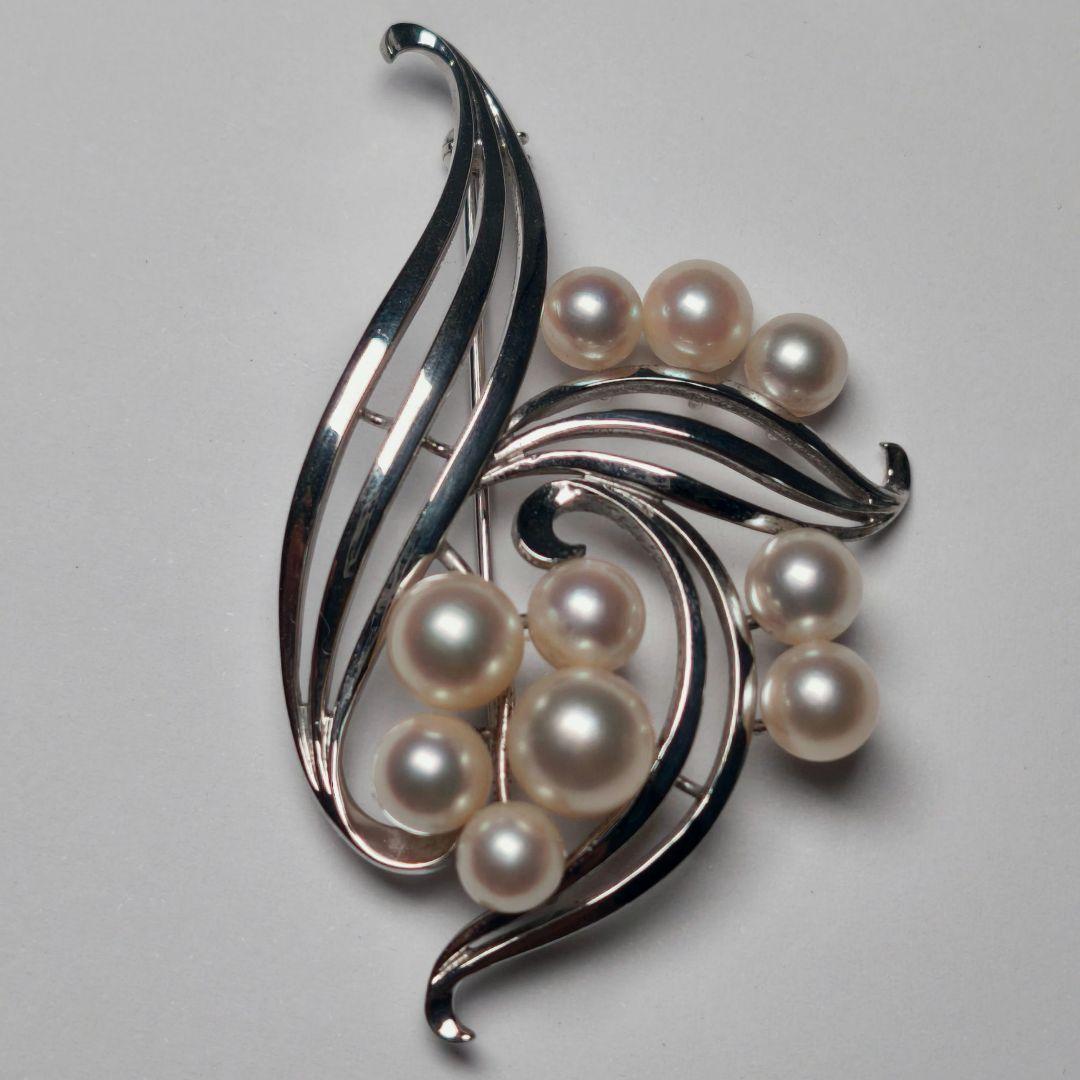 【極美品 最高級】ミキモト ブローチ パール フォーマル 10珠 皇室御用達