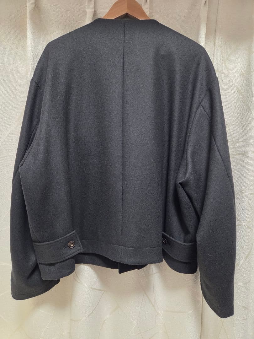 希少 stein NO COLLAR MELTON JACKET チャコール